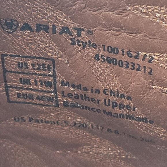 Ariat Men's Brown Western Leather Cowboy Boots 10016272 US Size 12EE - Picture 11 of 12